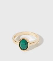 New Look Dark Green Stone Ring